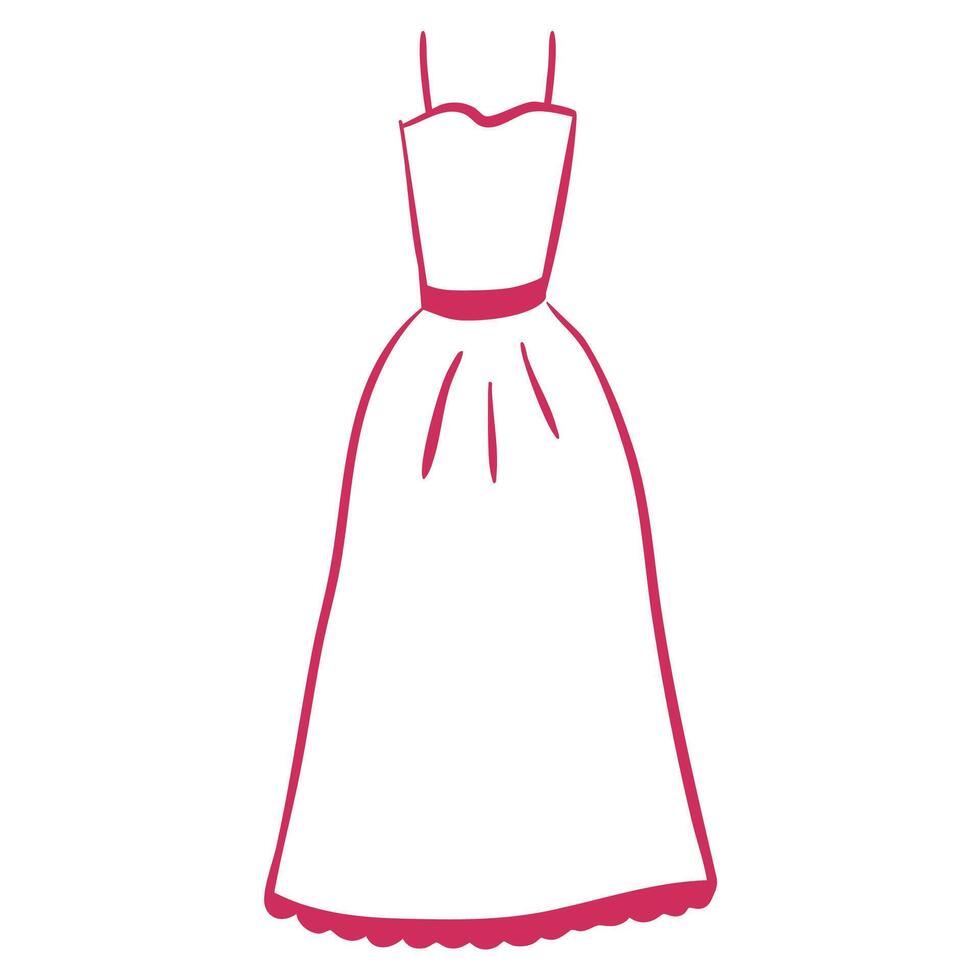 hand drawn line style. Perfect for decorate a dress salon, wedding invitation or a fashion blog vector