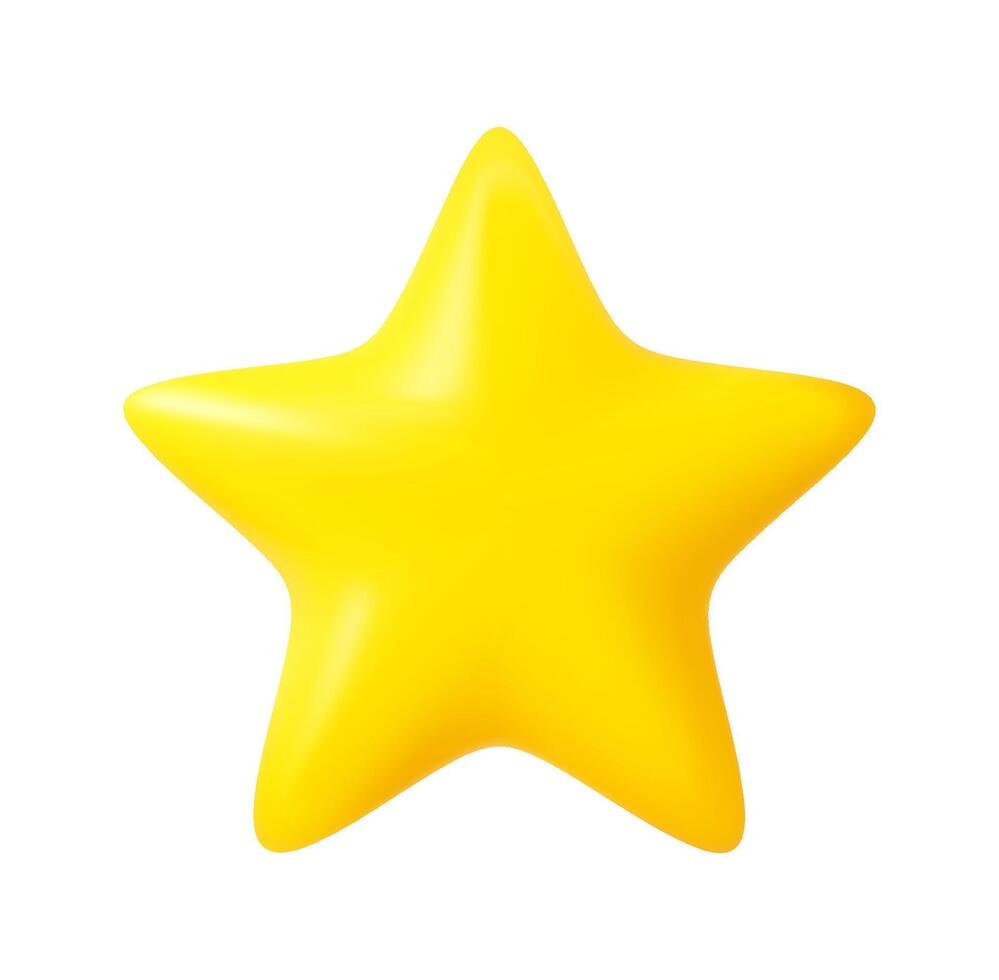 3d Star yellow golden vector