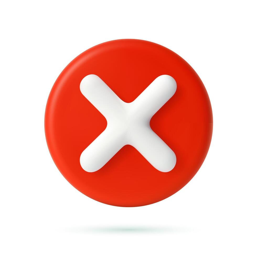 Cancel cross icon. vector