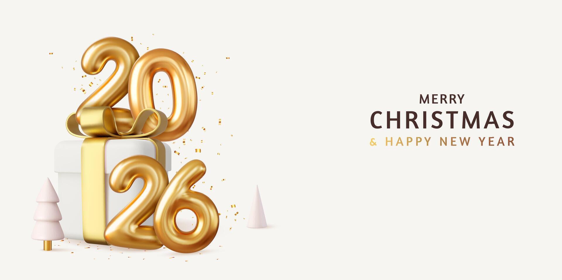 Christmas 2026 celebration gift image vector