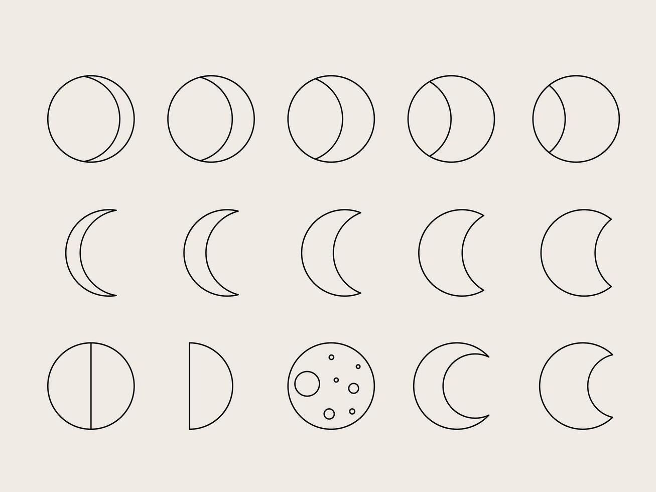 Moon Phase Celestial Symbol Silhouette. Minimalist Graphic Aesthetic Symbol. baby Nursery poster Design Part. Weather, Astrology, Astronomy, Tarot Decoration. Sweet Dream Good Night Boho Sign Outline vector