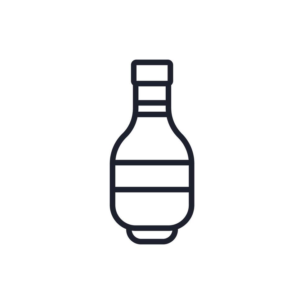 liqueur line icons style collection vector