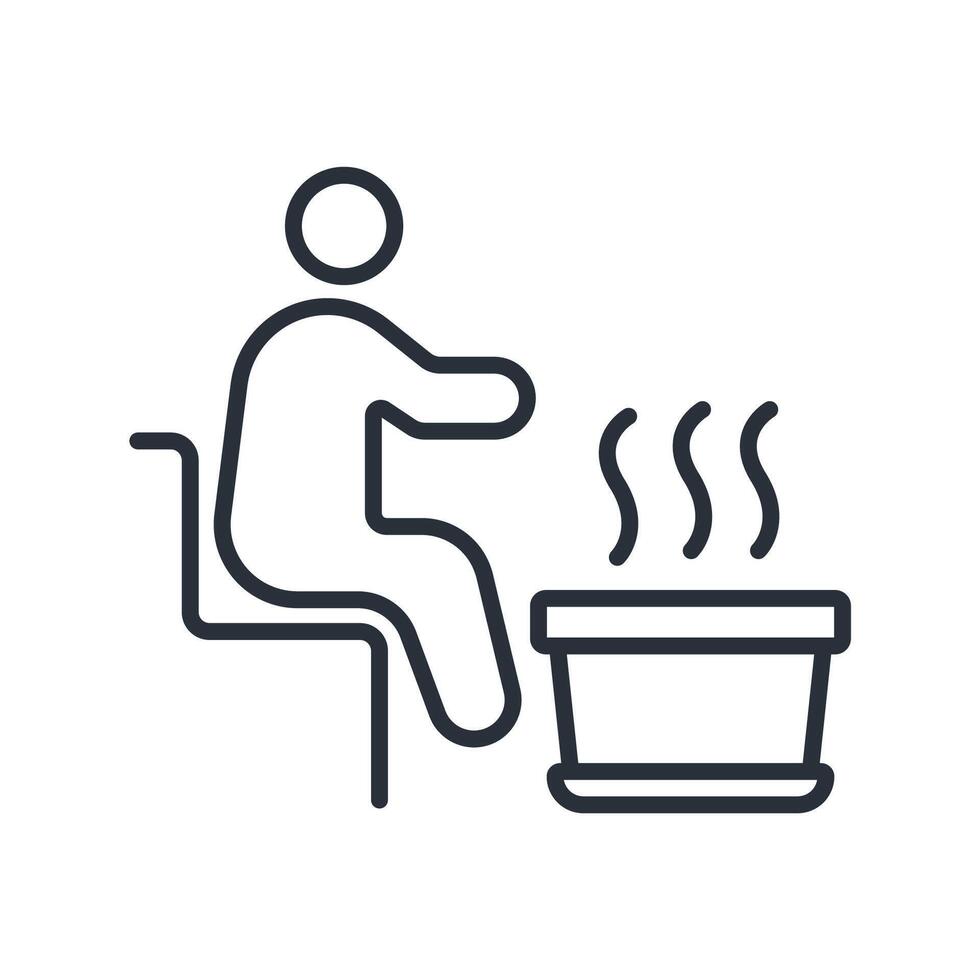 sauna line icons style collection vector