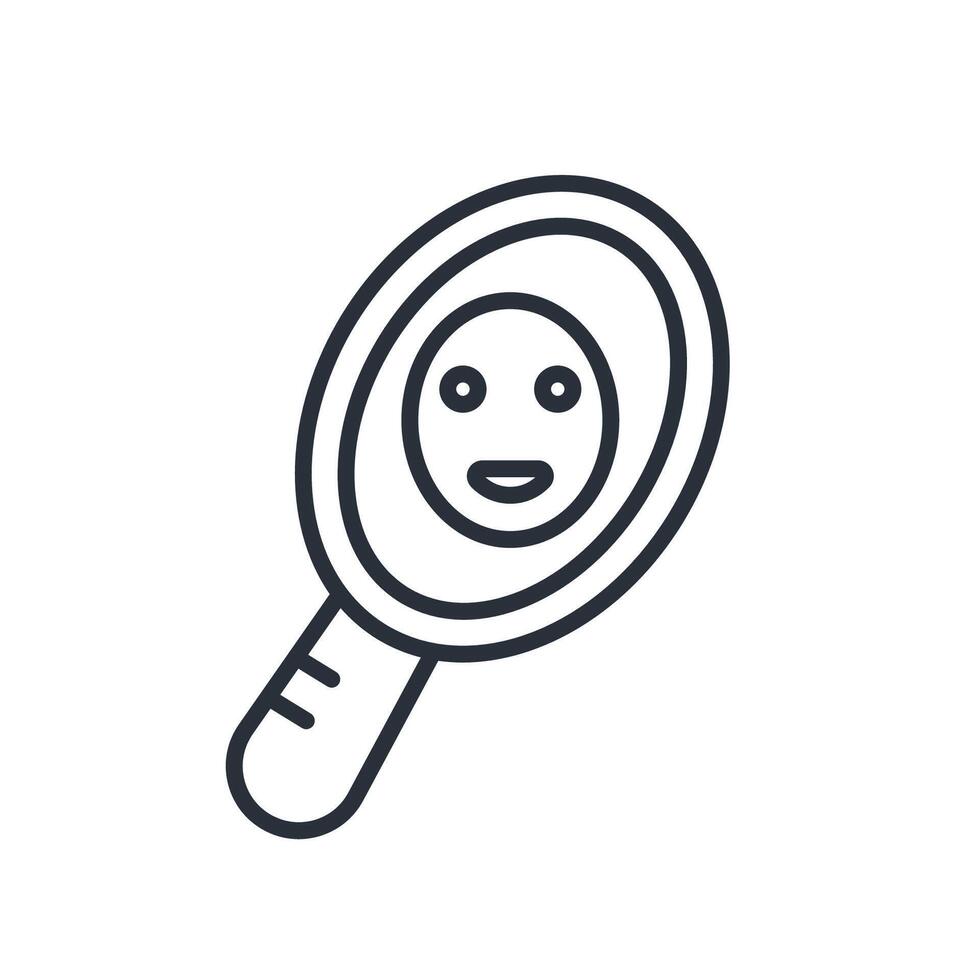 mirror line icons style collection vector