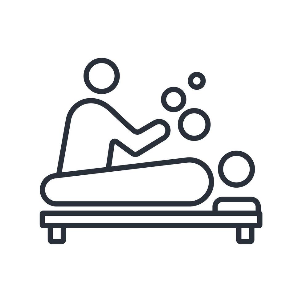 massage line icons style collection vector