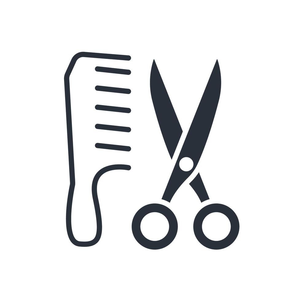hair salon line icons style collection vector