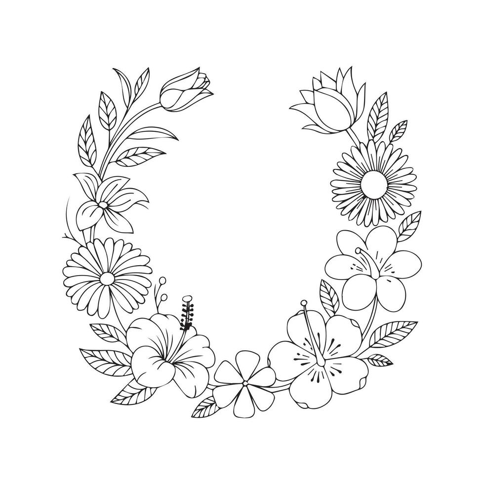 abstract floral design vector