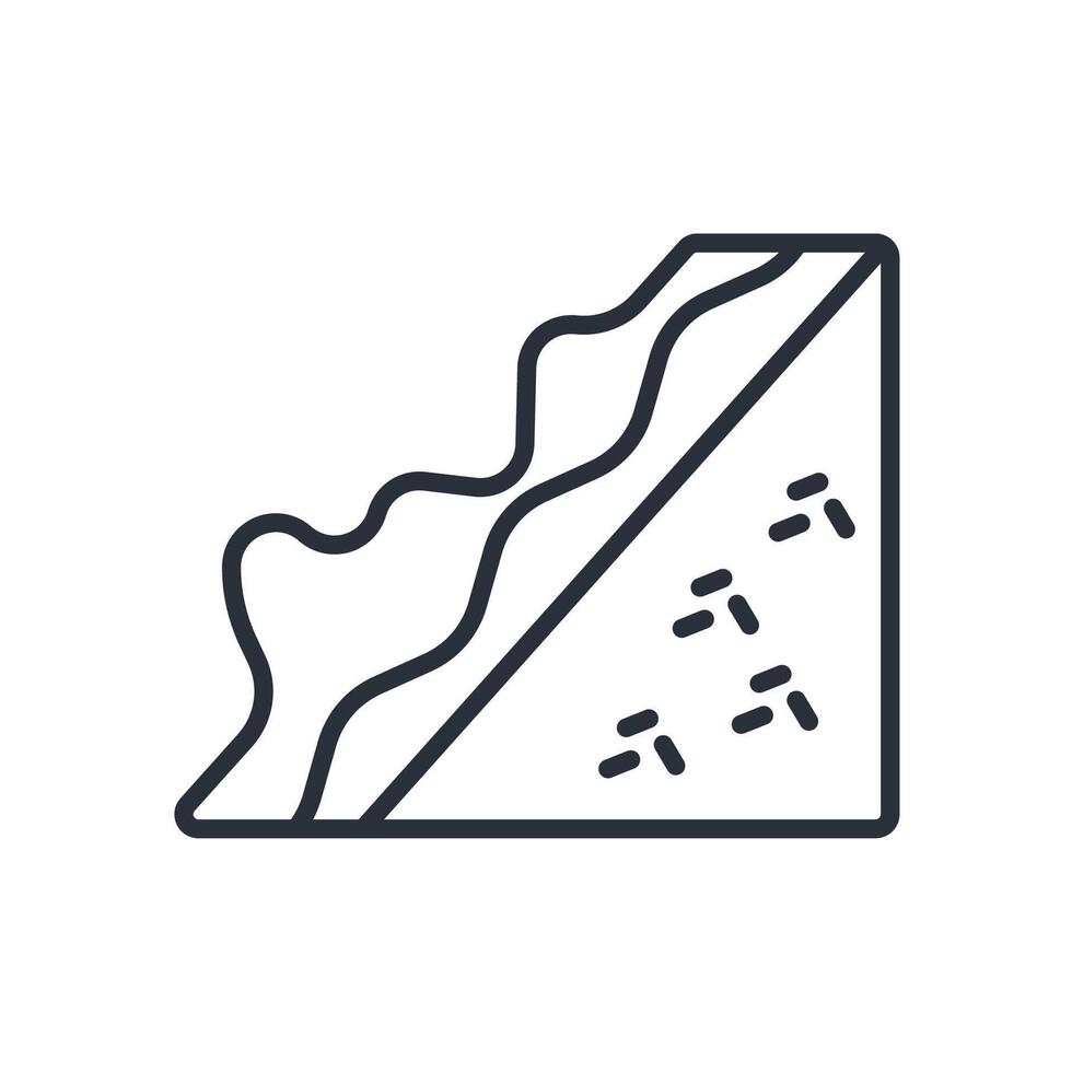 sandwich icons line style isolated vector