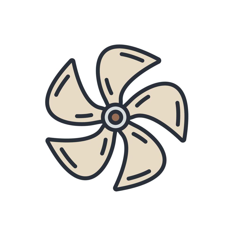 propeller icons isolated on White Background. Flat style design vector