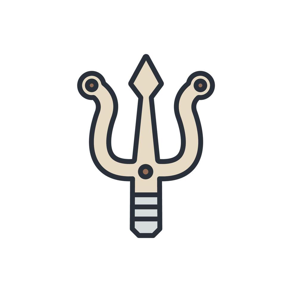 trident icons isolated on White Background. Flat style design vector