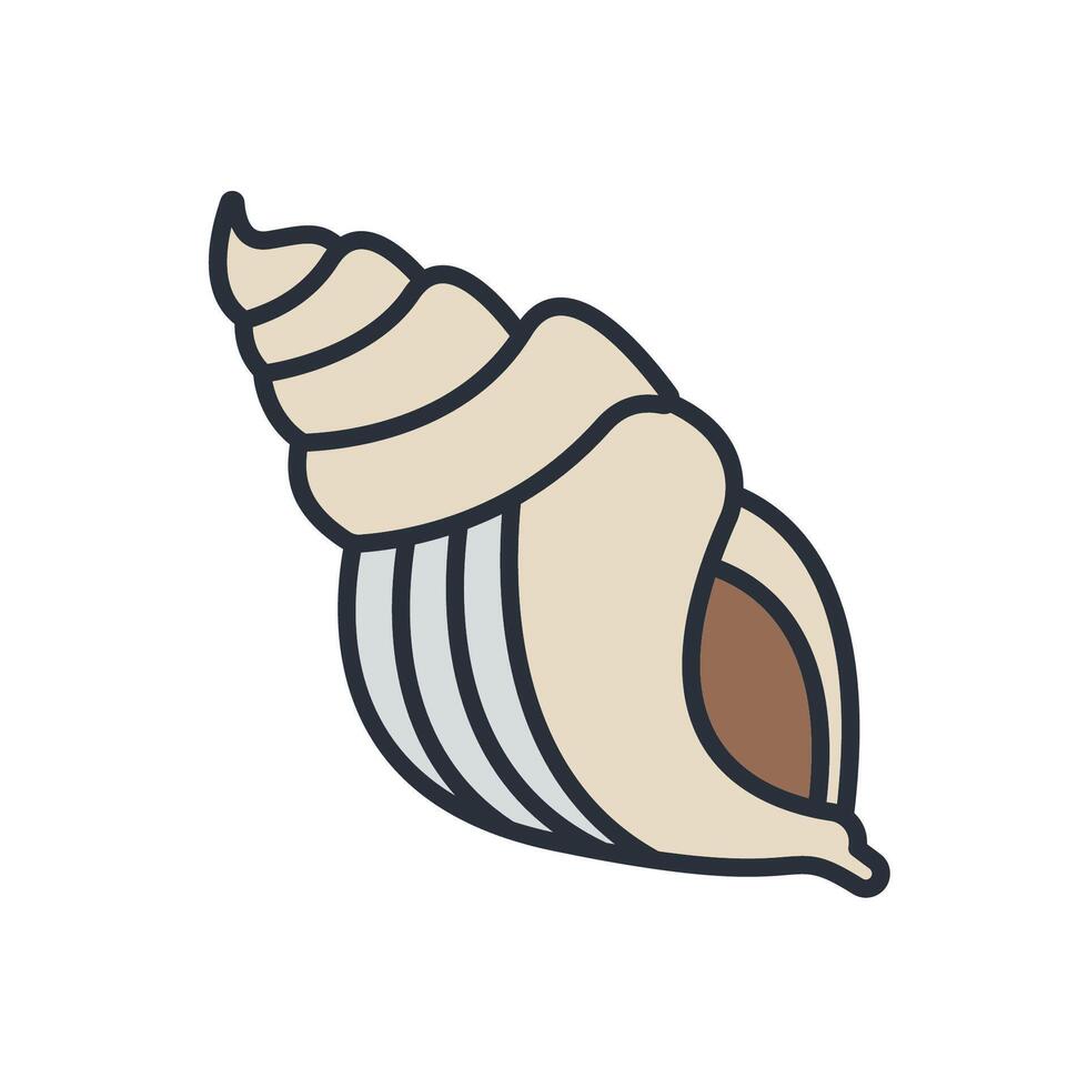 sea snail icons isolated on White Background. Flat style design vector