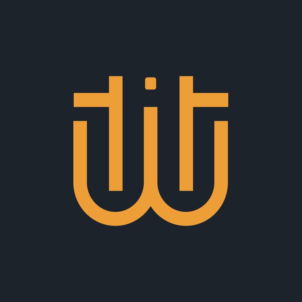 WIT letter logo design icon vector