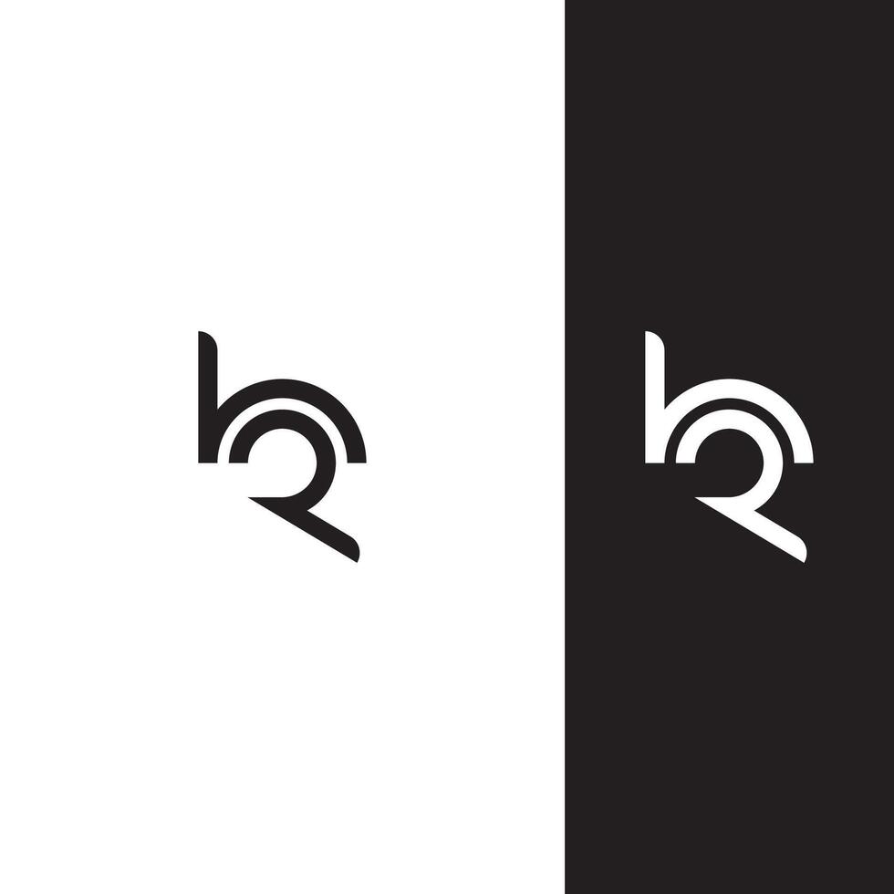 Simple HR, RH logo vector