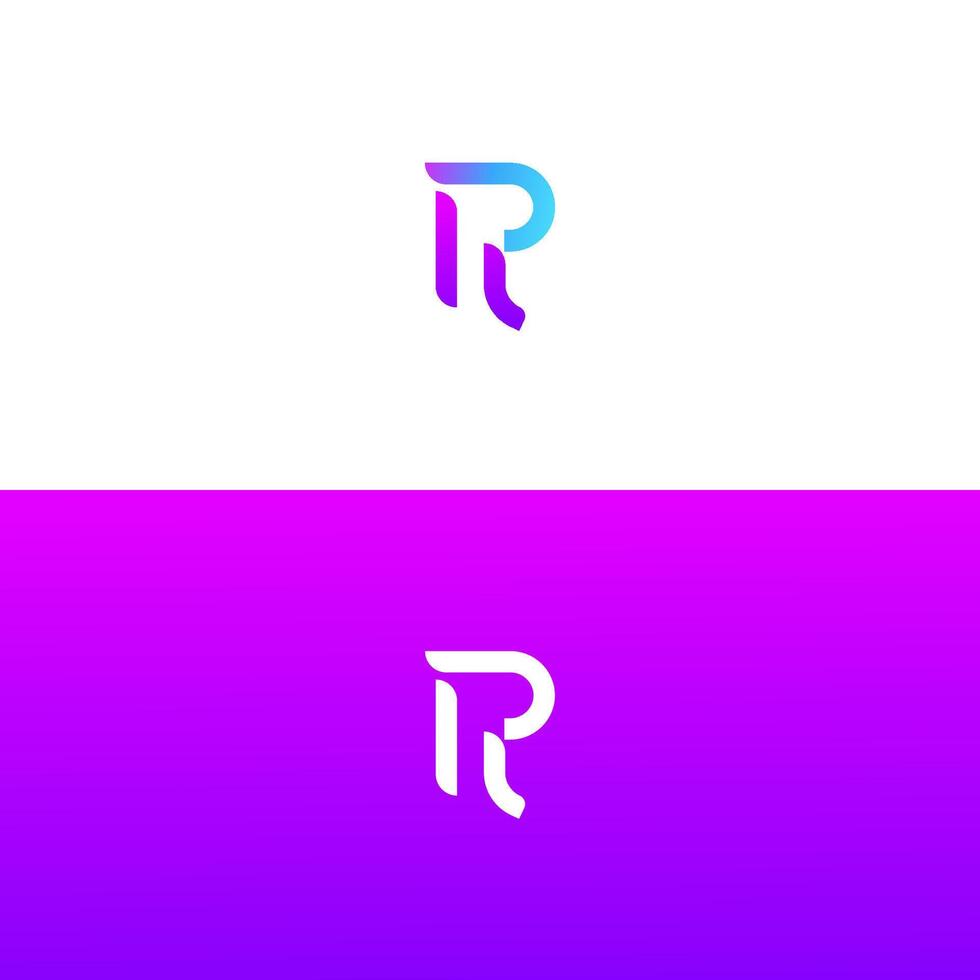 Interlocked HR Logo Design Pink, White, Modern, Minimalist, Branding vector