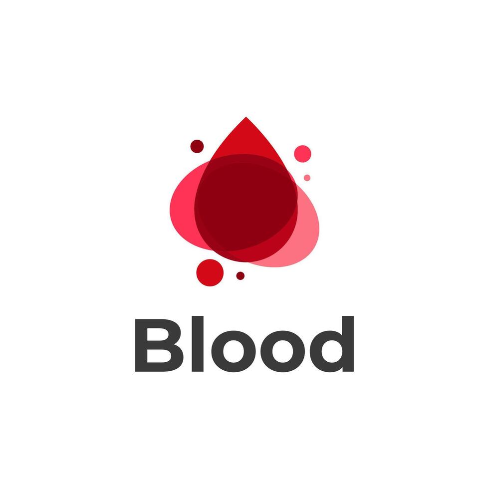 Abstract Blood Drop Logo Design Medical, Health, Donation vector