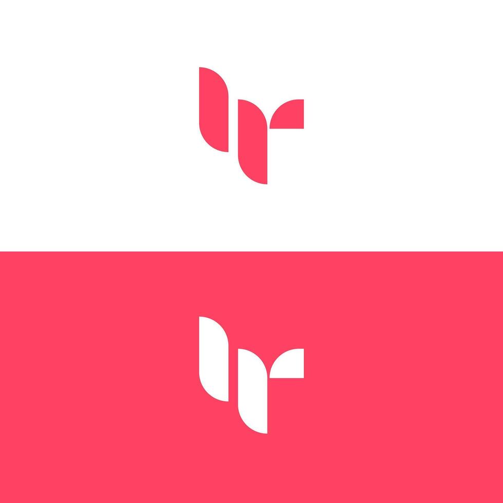 RH, HR logo design vector