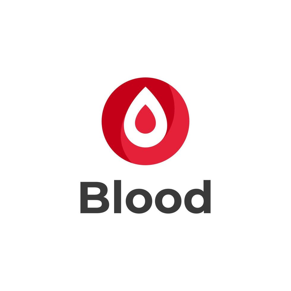 Simple Abstract Blood Drop Logo Design Medical, Health, Donation vector