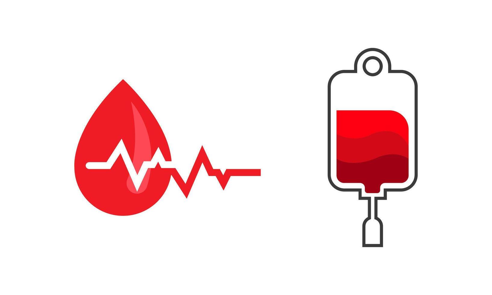 Blood Donation Lifeline, Heartbeat, Red Cross, Health, Vital, Donate, Life, Blood Bag, Pulse vector