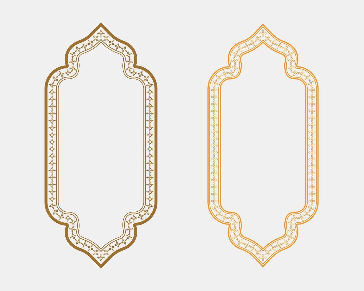 Decorative frames in gold and orange vector