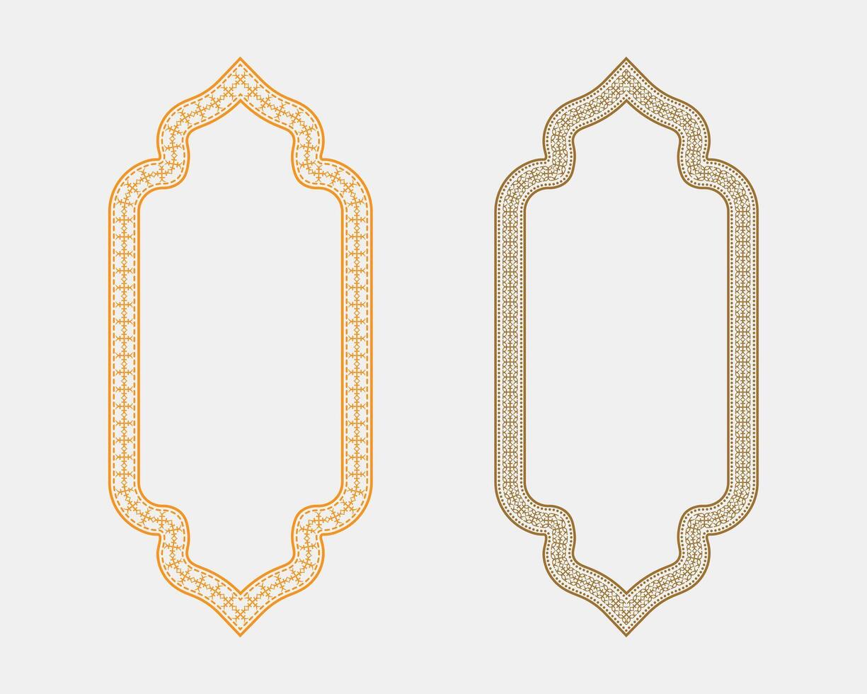 Ornate decorative frames in orange and brown vector