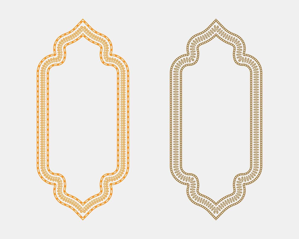 Decorative frames in orange and brown vector