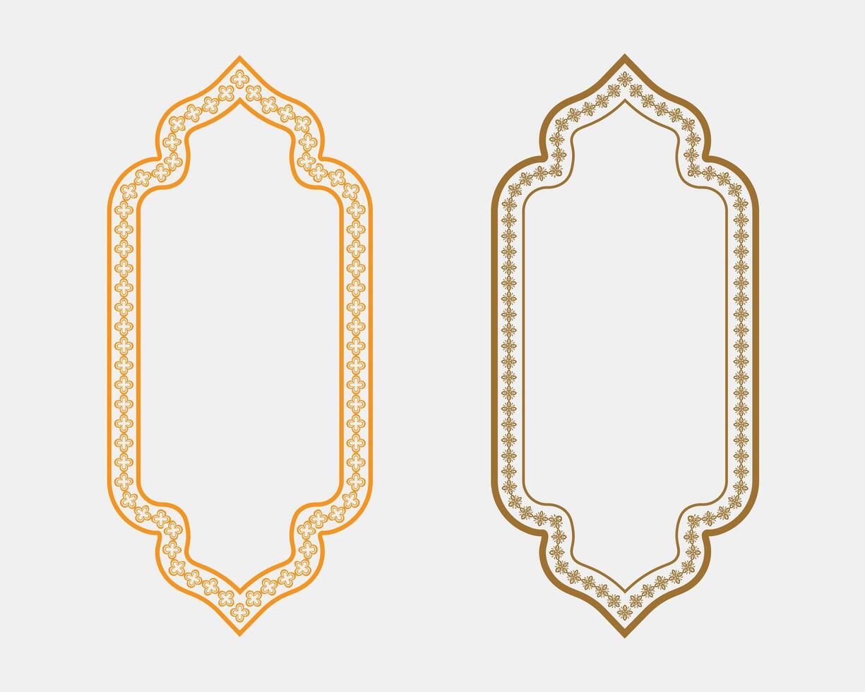 Decorative frames in orange and brown vector