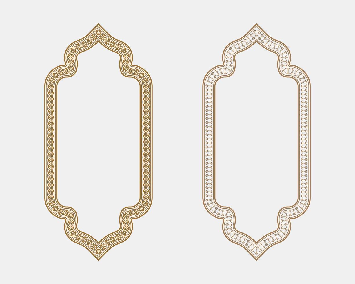 Decorative frames in gold and silver vector