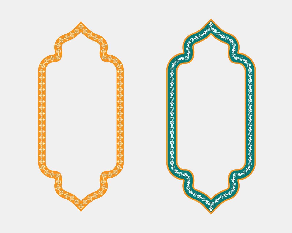 Frame art template border and flower design stylish and artistic border set for digital and print vector