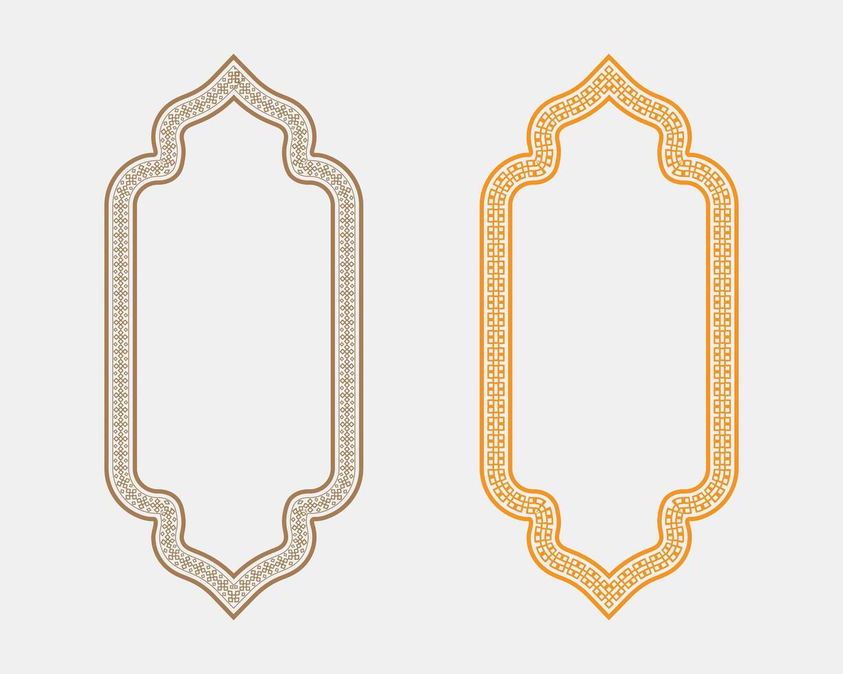 Decorative frames in brown and orange vector