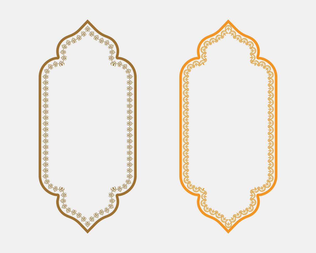 Decorative frames in brown and orange vector