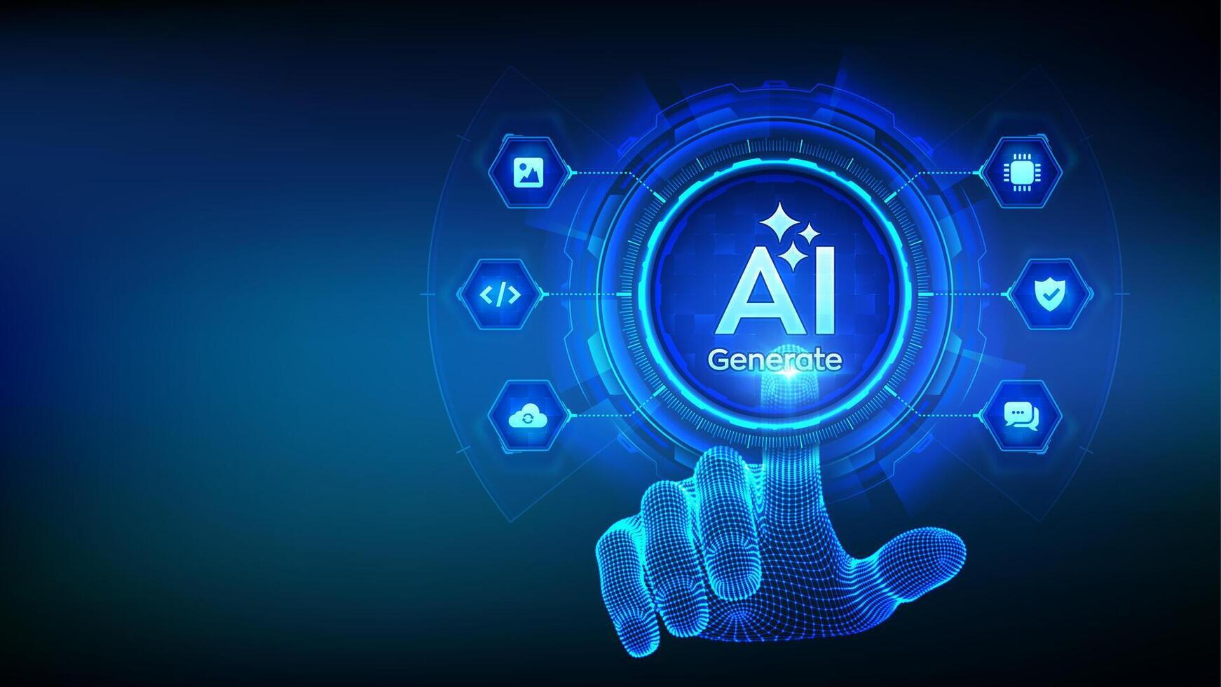 AI generation technology interface vector