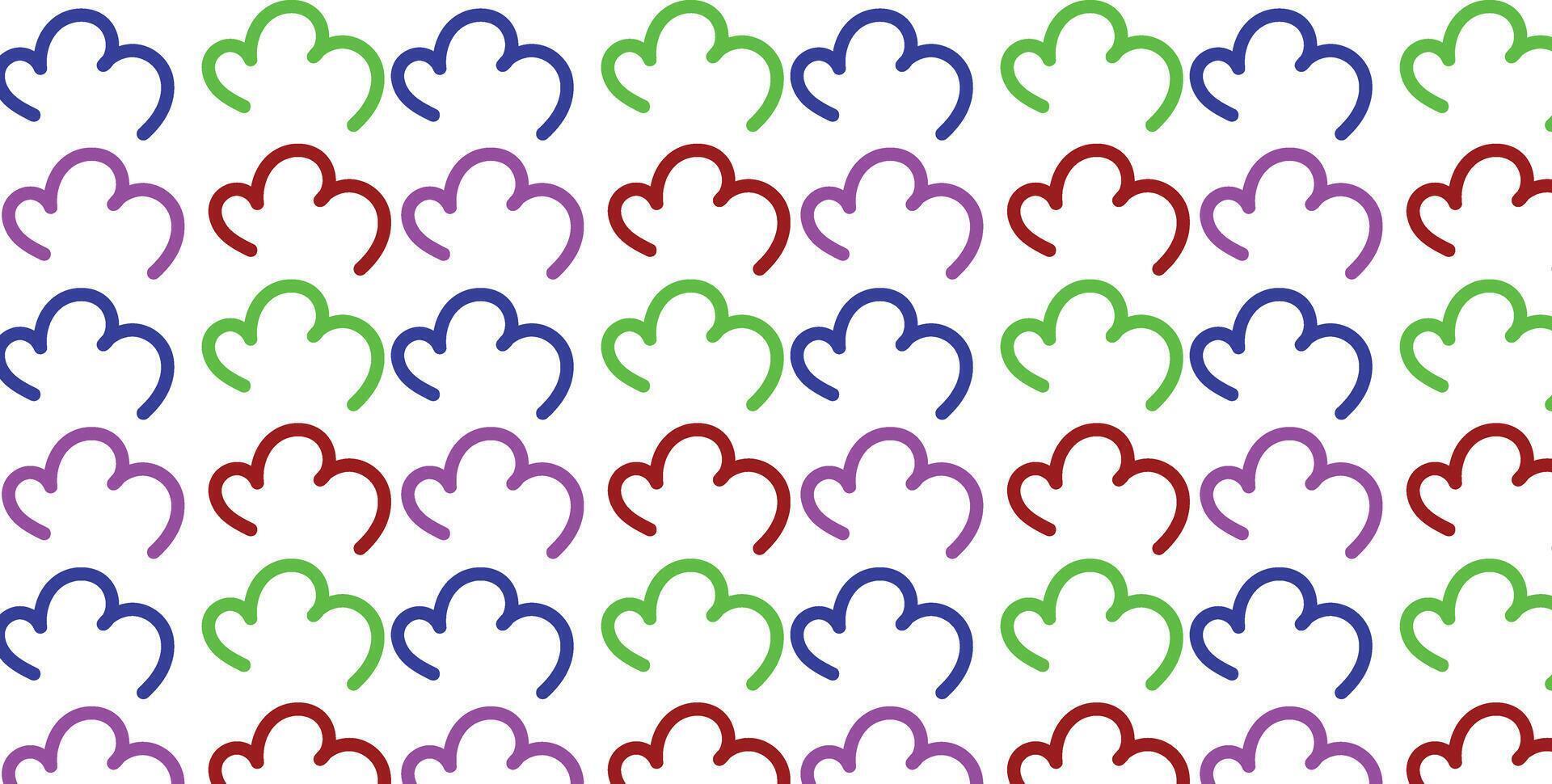 Memphis geometric seamless pattern. Colorful abstract background with wavy lines, loops, and fun doodle shapes. Retro kids design in multicolor for fabric, wallpaper, and digital art, Bright. vector