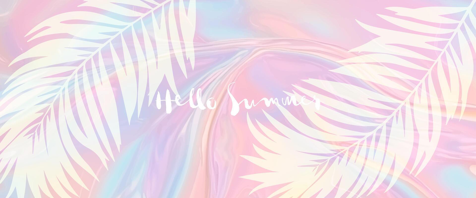 Summer Background with Palm Leaf Shadow vector