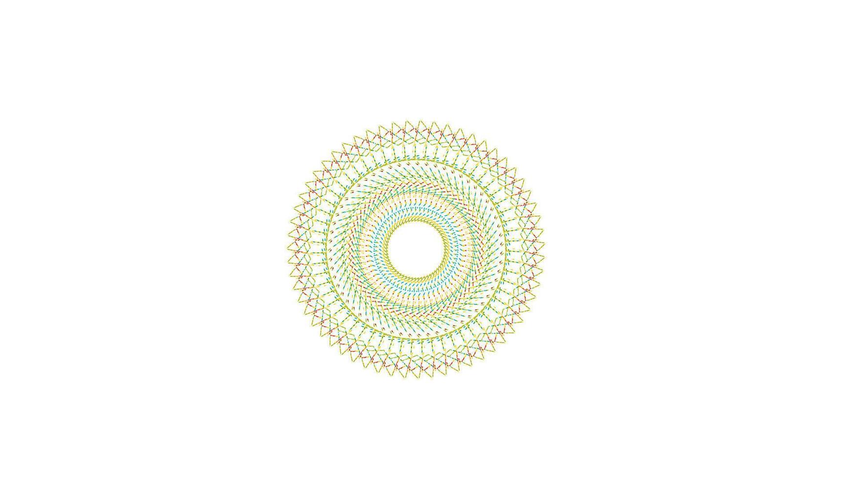 Stylized Geometric Radiating Circle Design vector