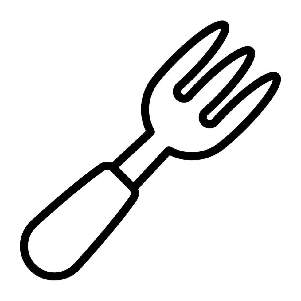 Sturdy fork for delicious meals vector