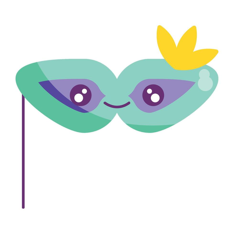 Mysterious kawaii mask for a big party vector
