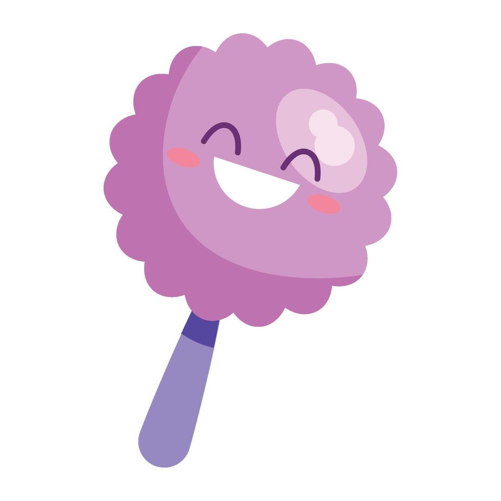 kawaii Sweet and fluffy cotton candy vector
