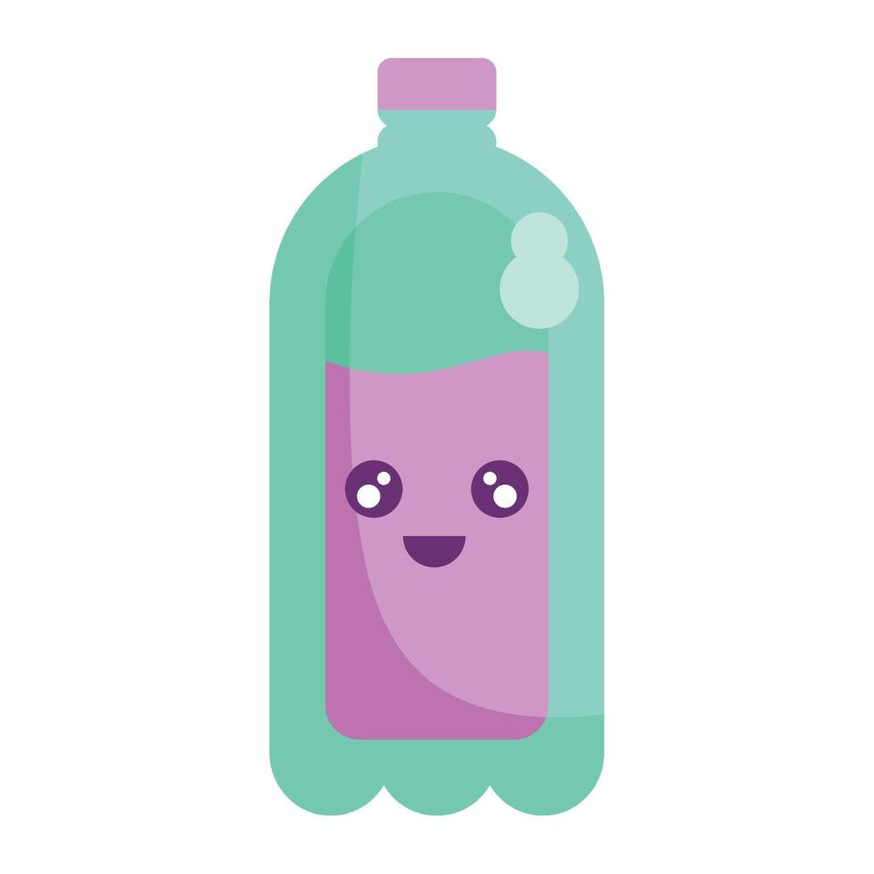 kawaii Soda bottle to share some laughs vector