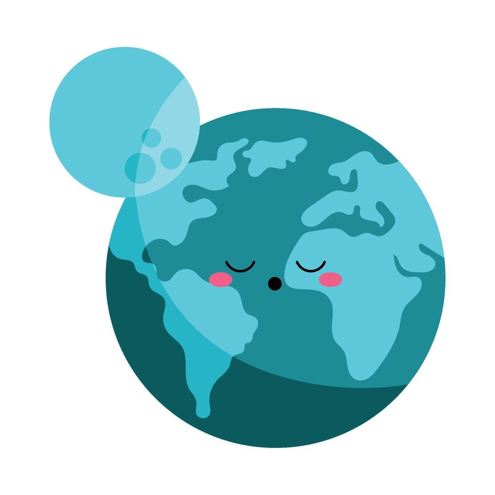 Earth and Moon Illustration vector