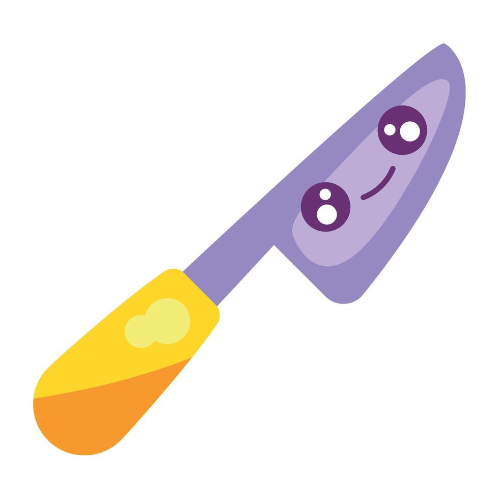 kawaii Sharp kitchen knife for precise cutting vector