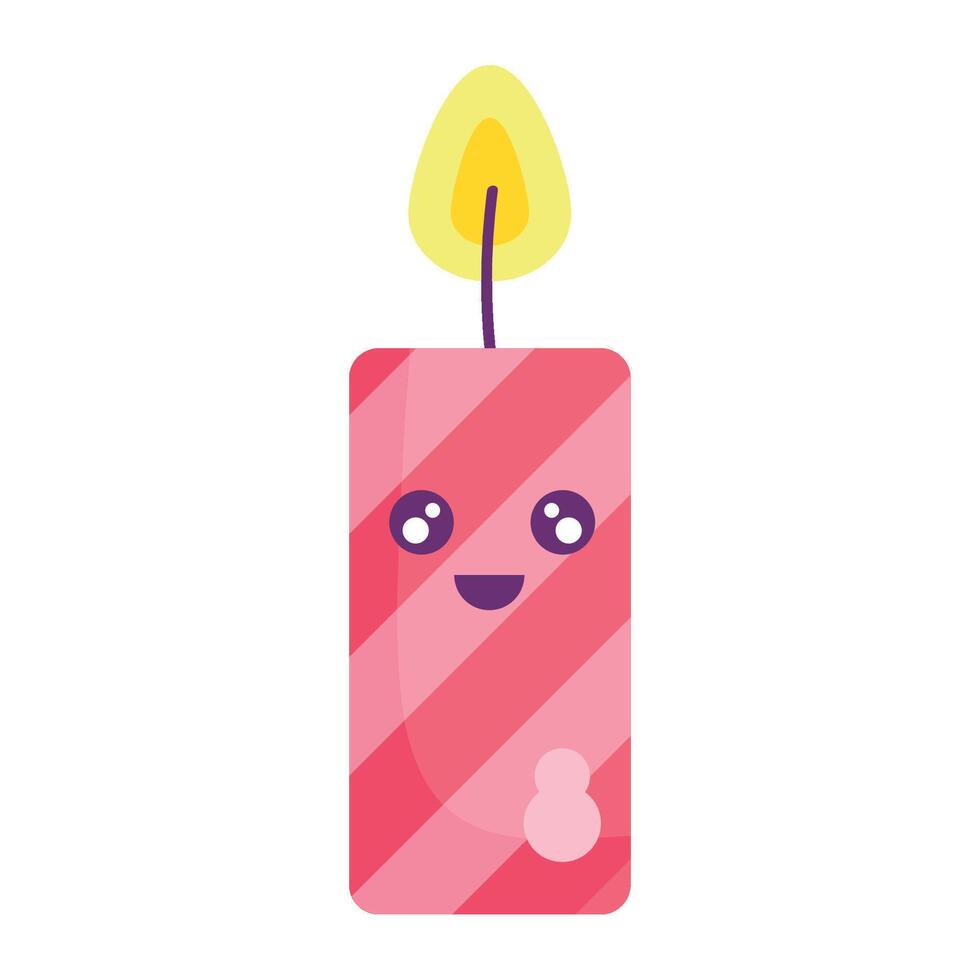 kawaii Lit candles for a special wish vector
