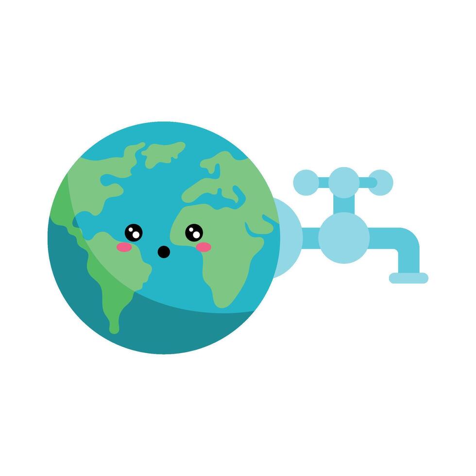 Earth and Water Conservation Concept vector
