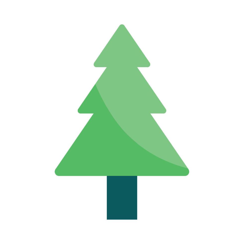 Flat Pine Tree Illustration for Earth Day vector
