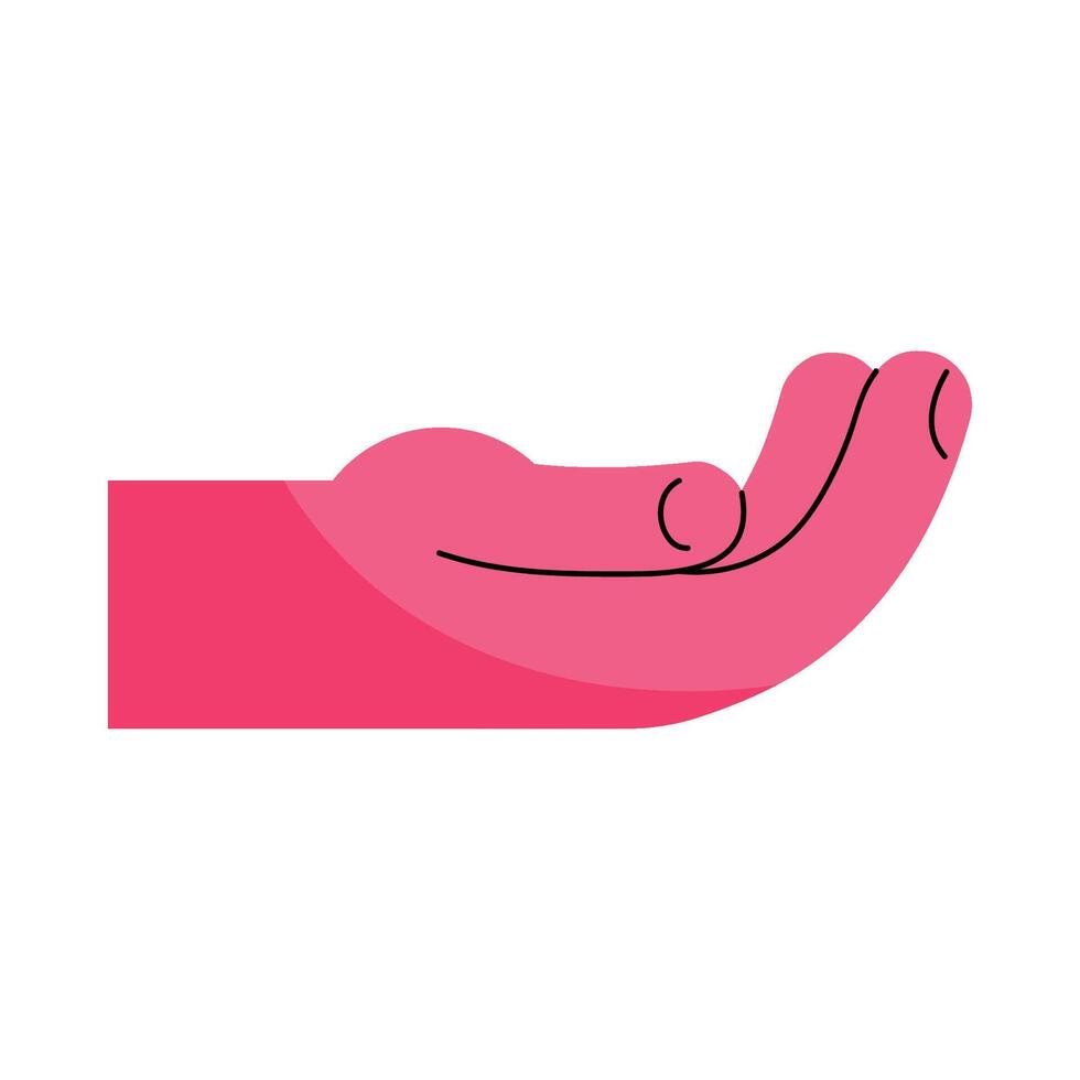 Flat Style Hand Holding vector