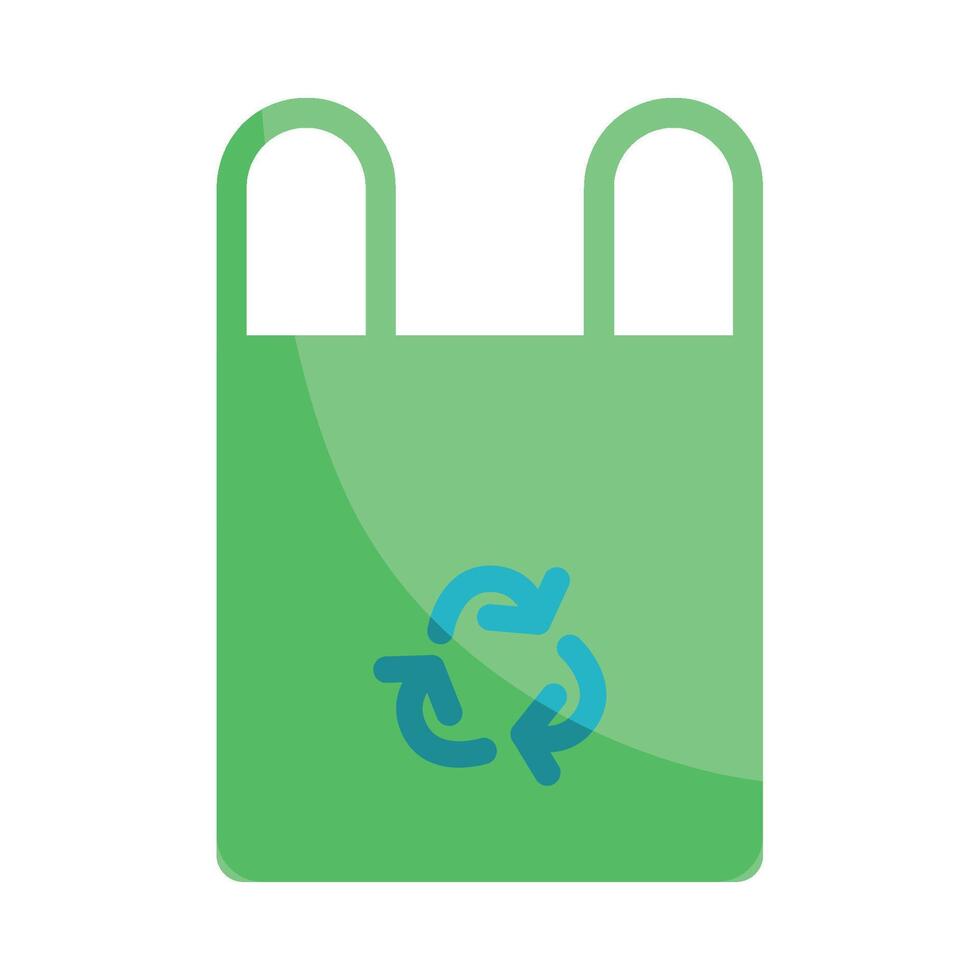 Sustainable Bag Shopping on Earth Day vector