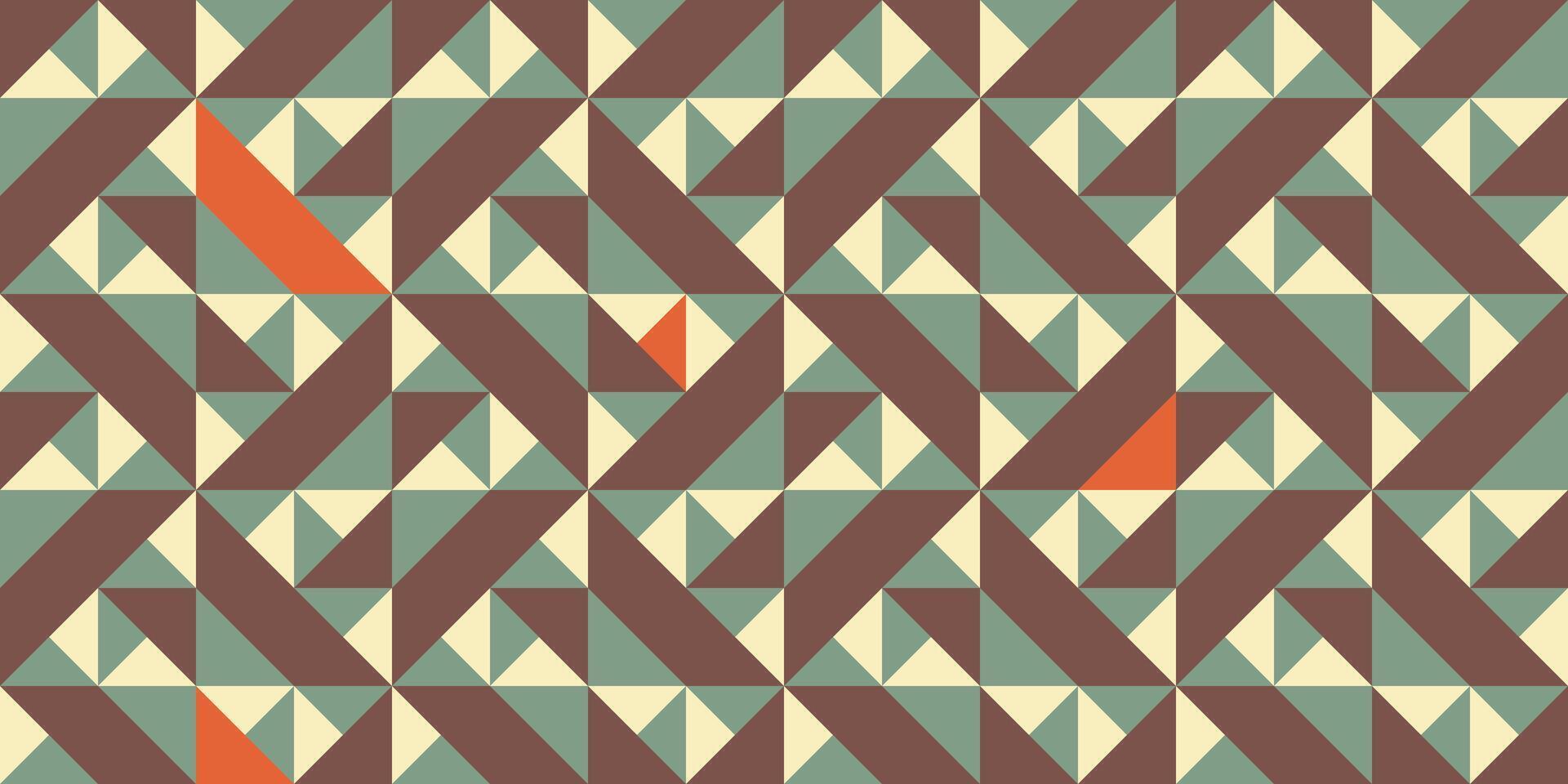Truchet tile pattern with muted warm tones vector