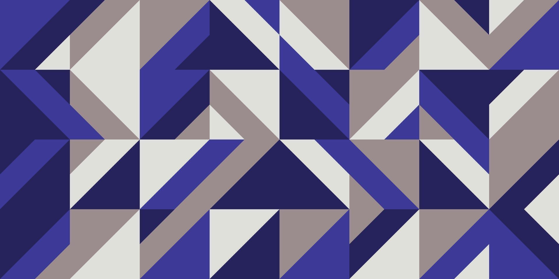 Seamless geometric pattern with bold blue and neutral tones vector