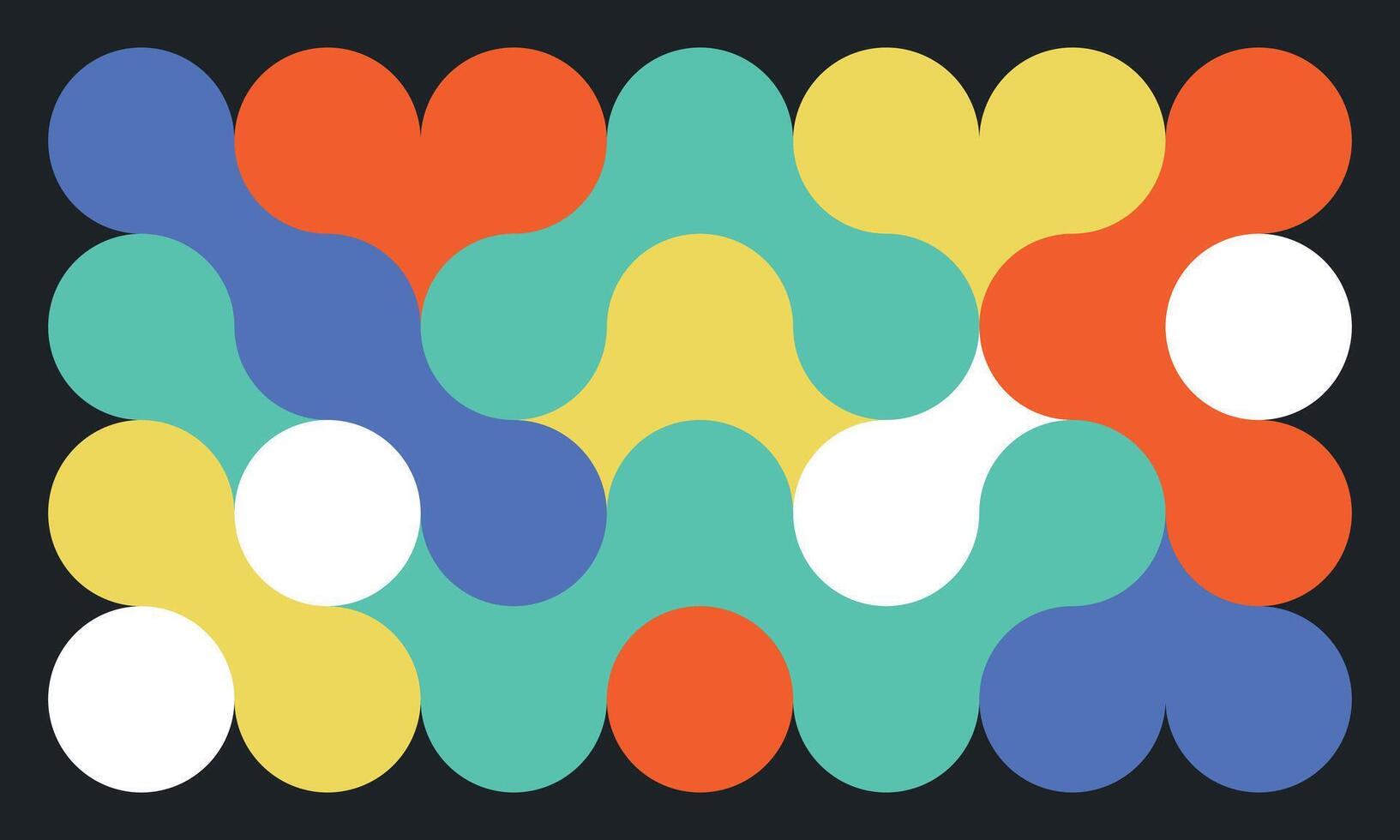Artistic colorful composition with circles vector