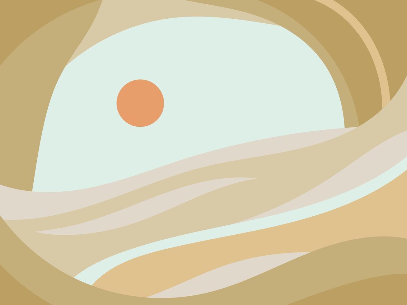 Landscape with sand and sun vector