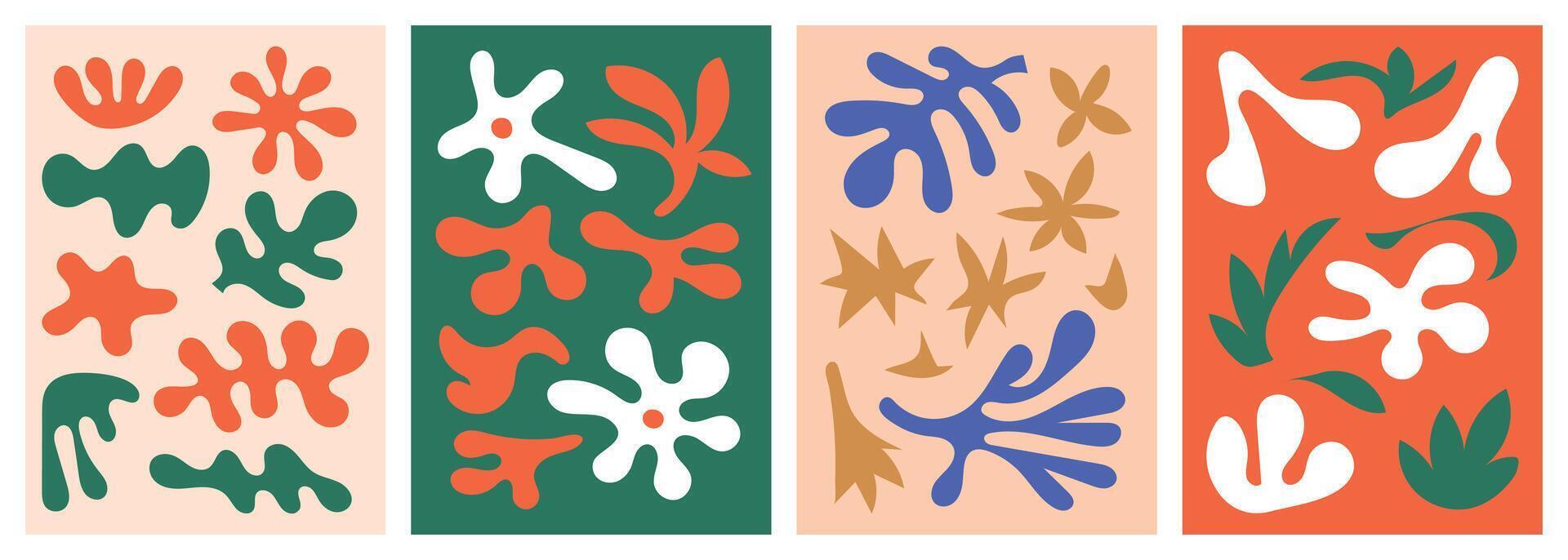 Contemporary artworks with creative elements for pattern vector